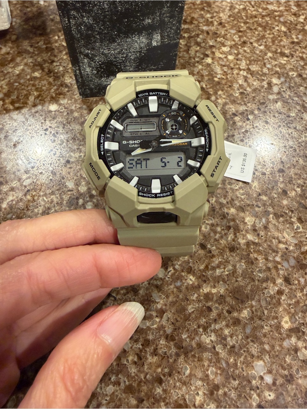 Casio G-SHOCK Dual Display Watch - Tan and Black - Picture 4 of 6